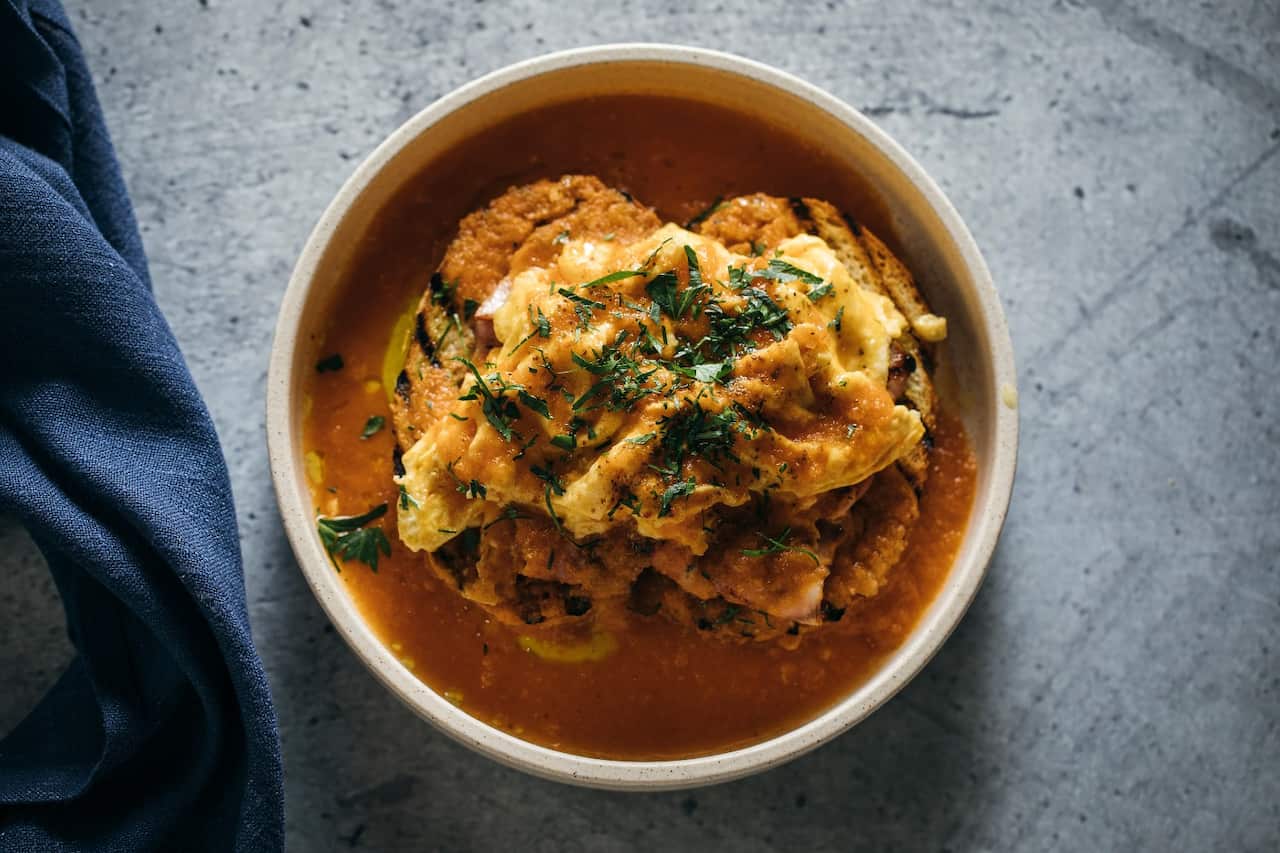 Bloody Mary bacon and eggs