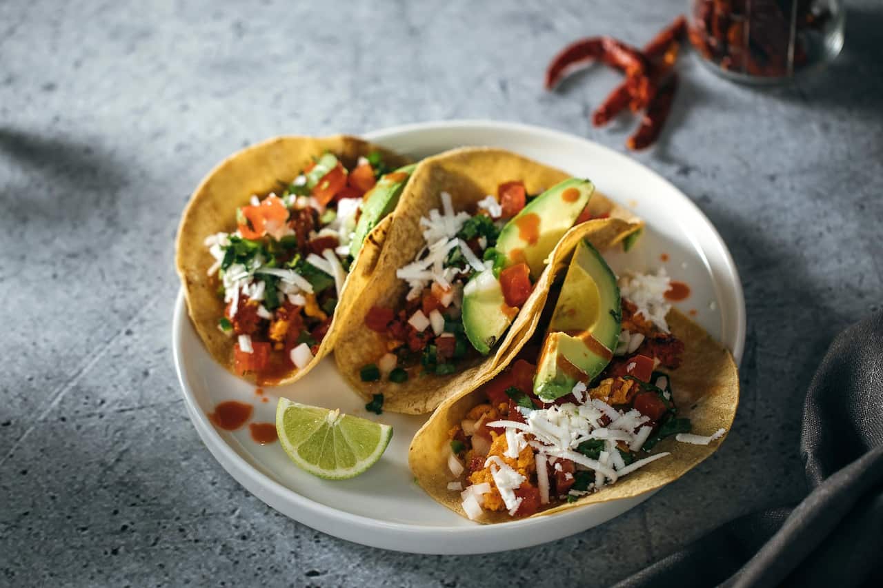 Egg and chorizo tacos  