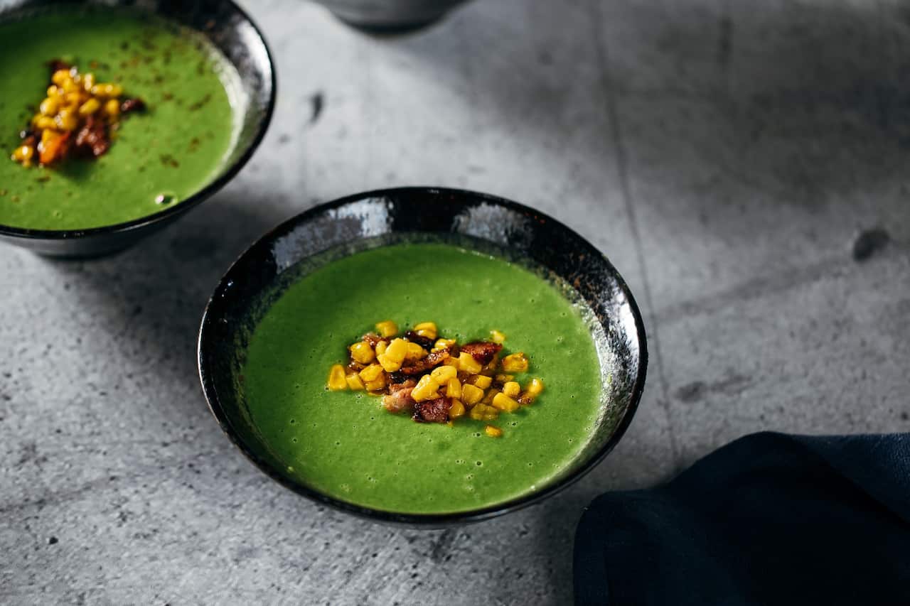 Frozen pea soup 