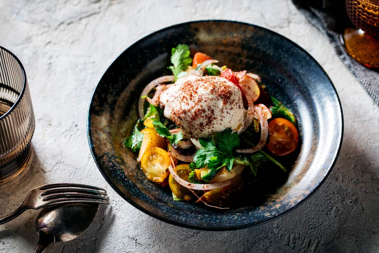 Eggplant sabich salad with quick tahini dressing  