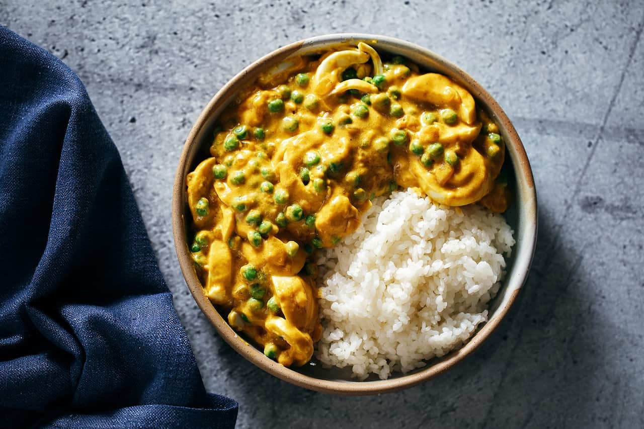 Curried eggs