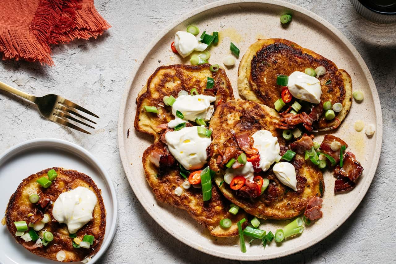 Bacon and sweetcorn fritters 