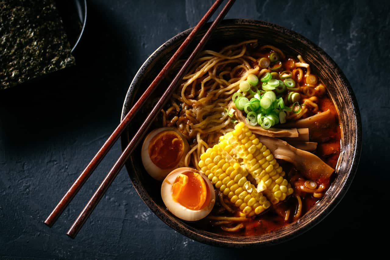 Corn miso ramen
