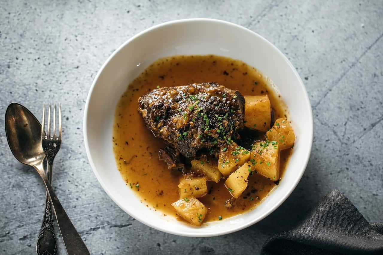 Braised beef cheek and daikon radish