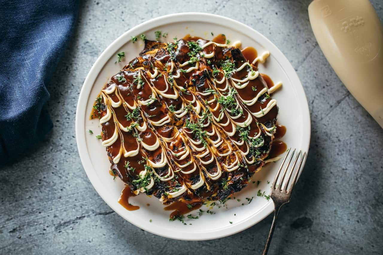 Bubble and squeak okonomiyaki