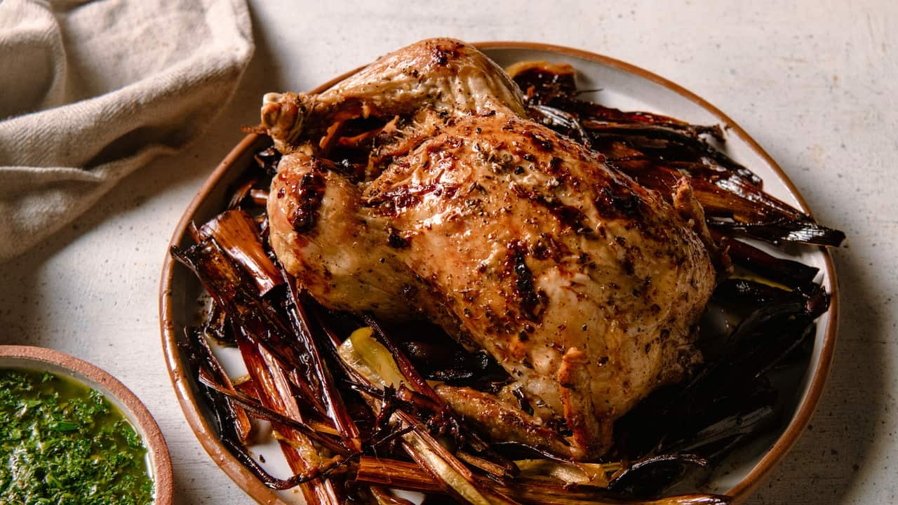 Olive oil roasted chicken 