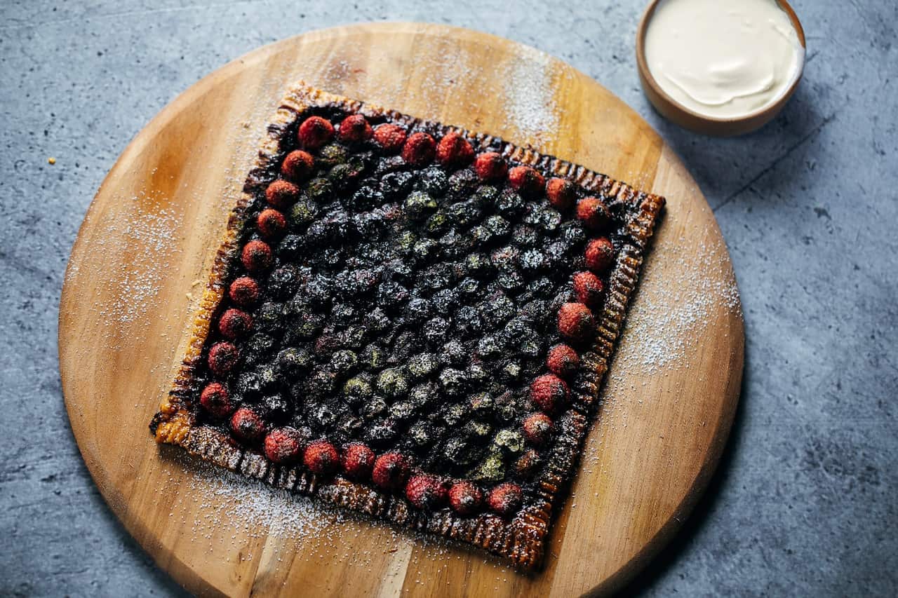 Puff pastry with lashings of Nutella and berries