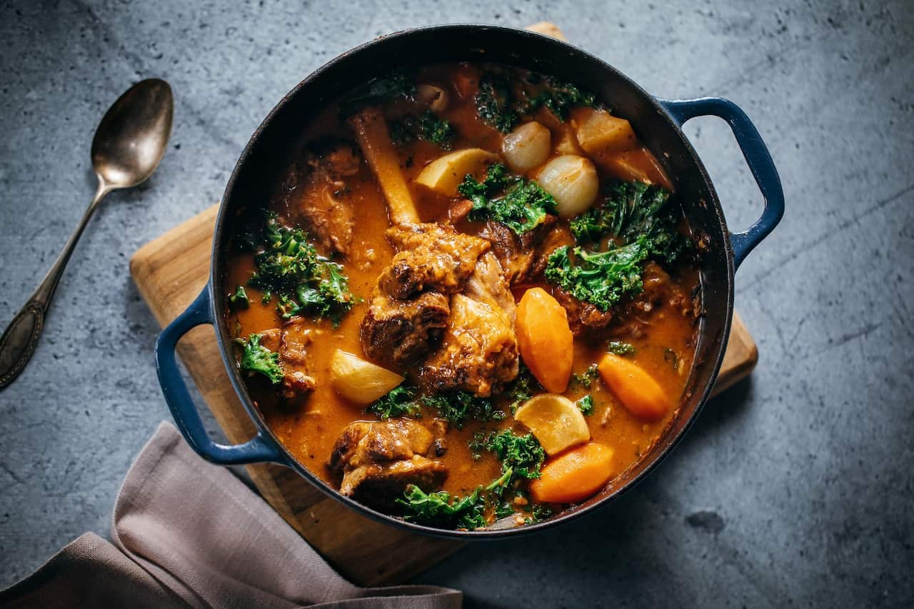 Winter lamb shank navarin