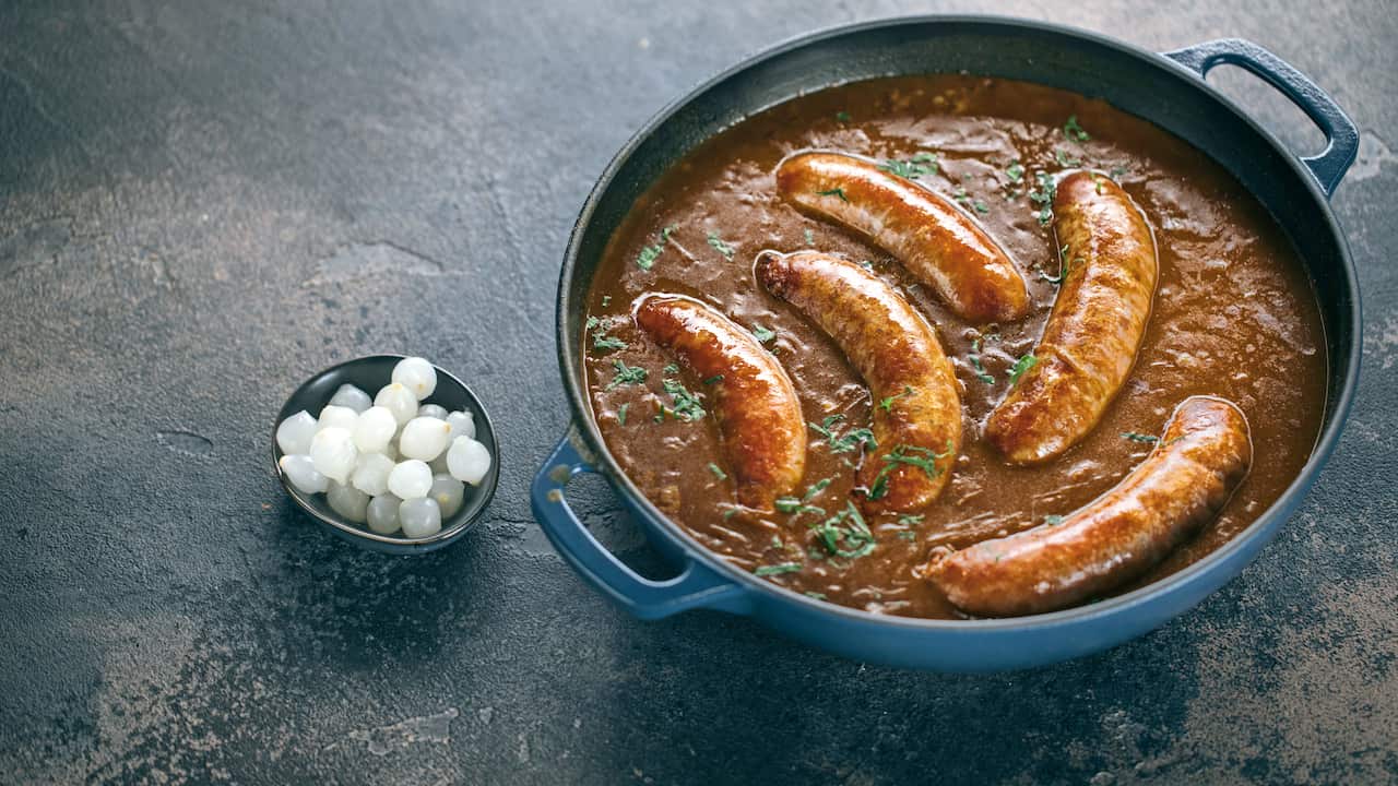 Curry sausages