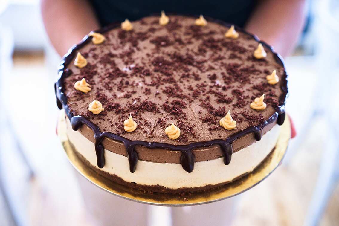 Sadhana's vegan Not-Ella & Peanut Butter cake