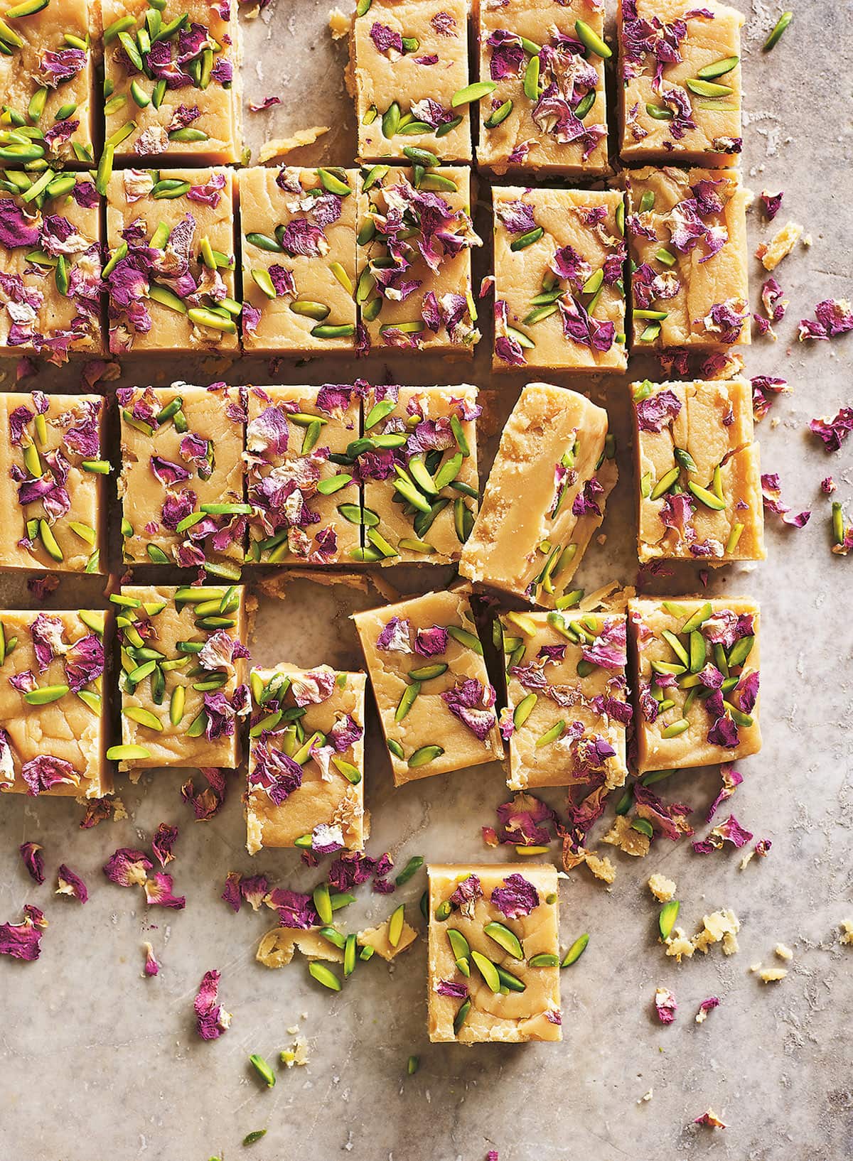 Saffron black cardamom fudge
