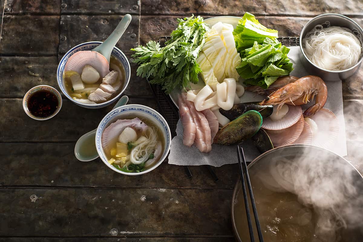 Seafood hotpot