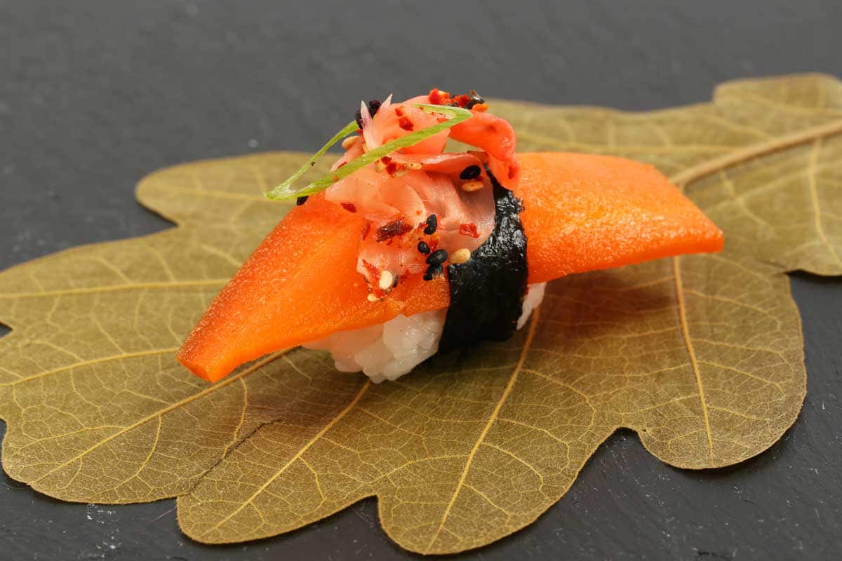 In development: the brand's carrot sashimi.