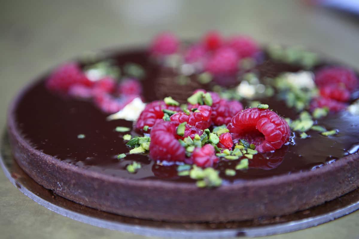 Salted caramel ganache tart