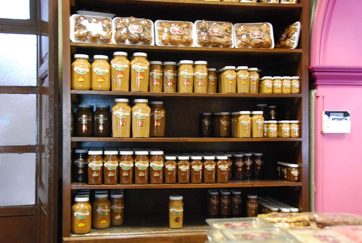 Cajeta bottles at La Tradicional de Salgado 
