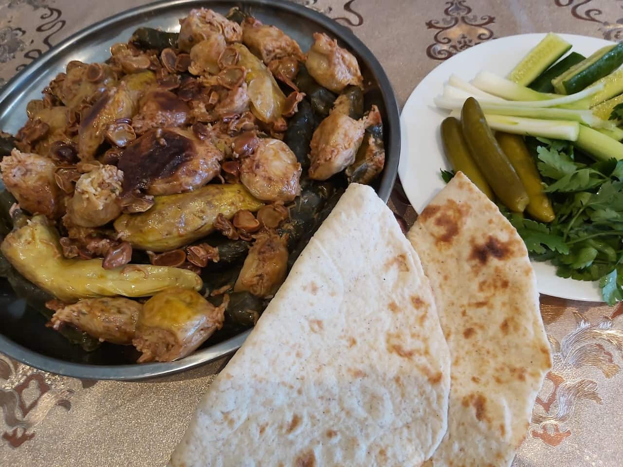 dolma and bread