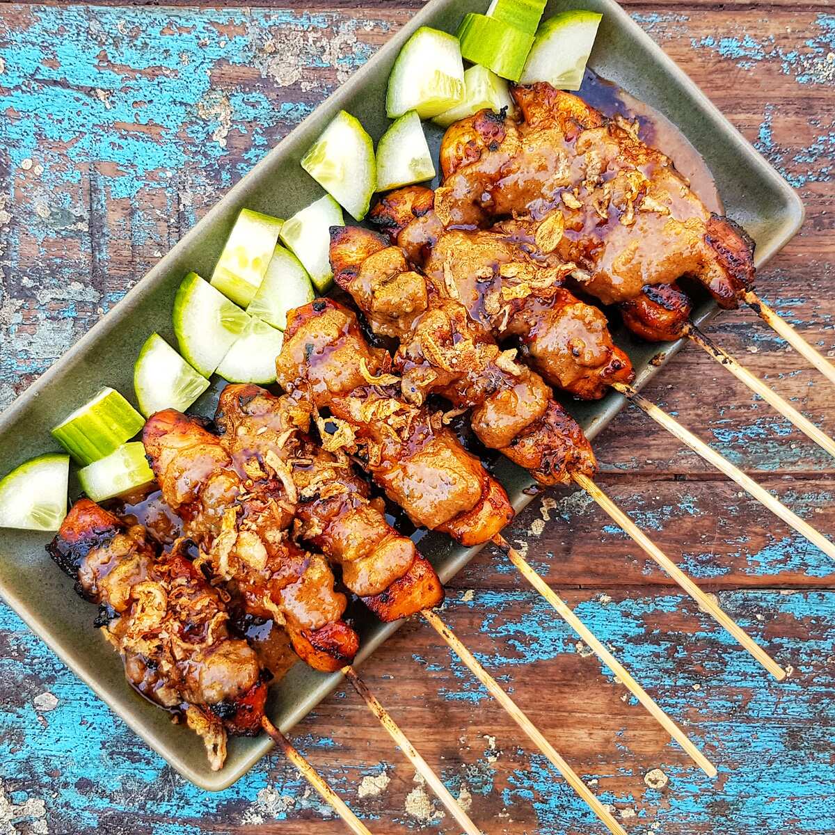 The satay is made from scratch – and even the staff can't resist it.