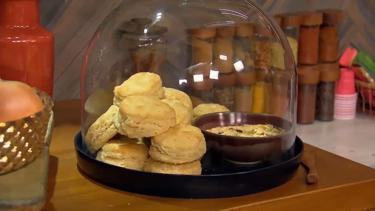 Grandma’s biscuits with molasses butter