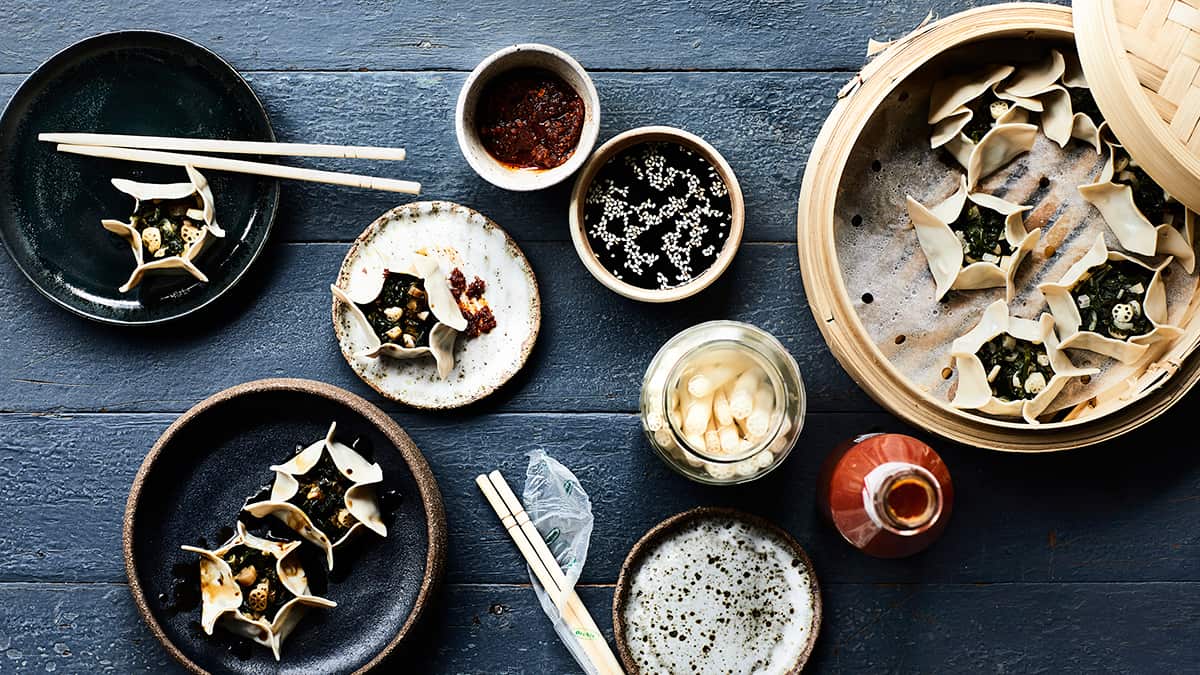 Silverbeet and spinach dumplings