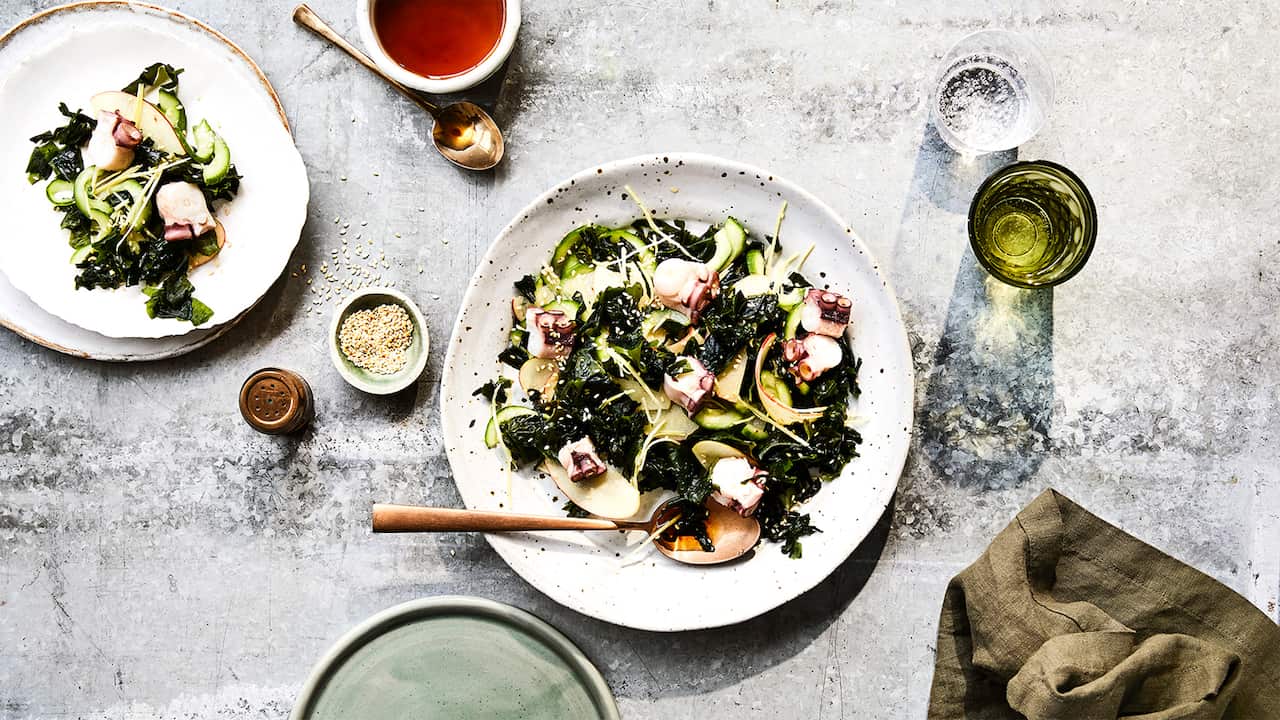 Wakame and octopus salad