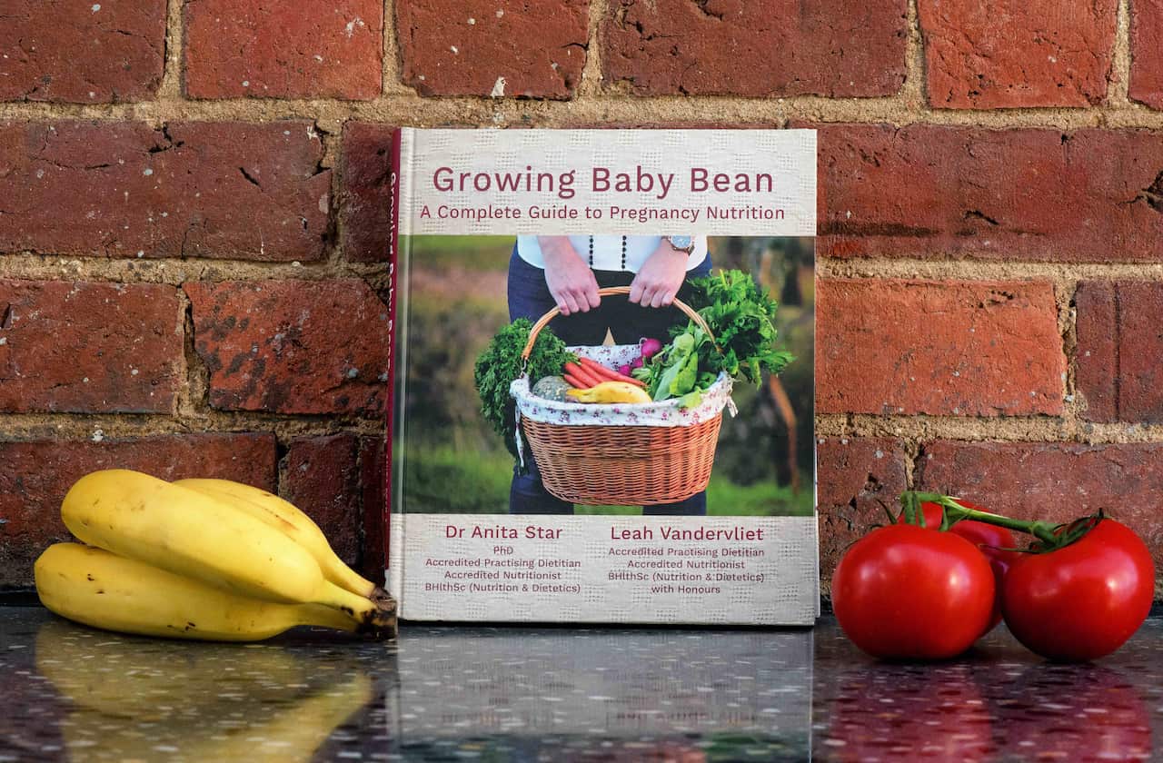 'Growing Baby Bean, a Complete Guide to Pregnancy Nutrition', covers information about nutrition before conception, during pregnancy and after birth. 