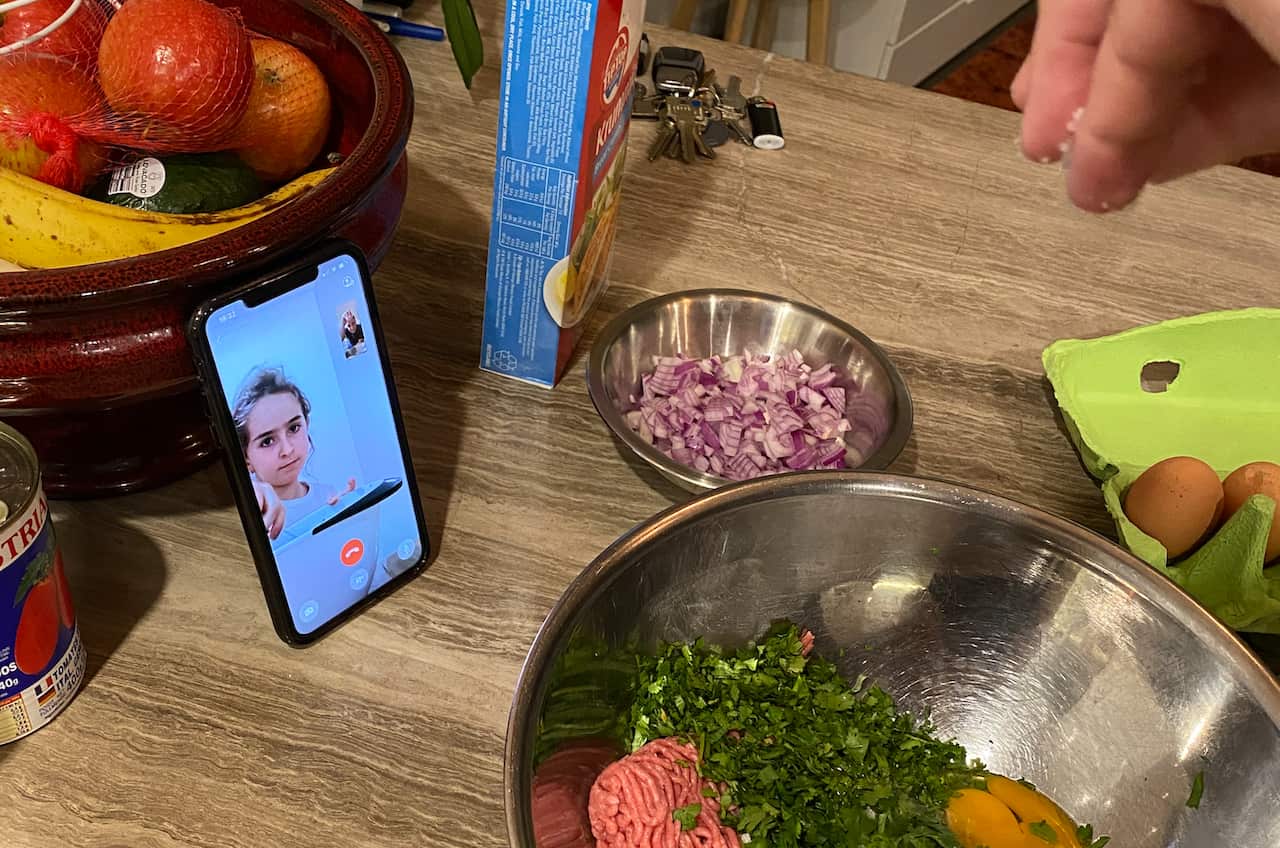 Michael Rantissi especially enjoyed baking with his nieces.