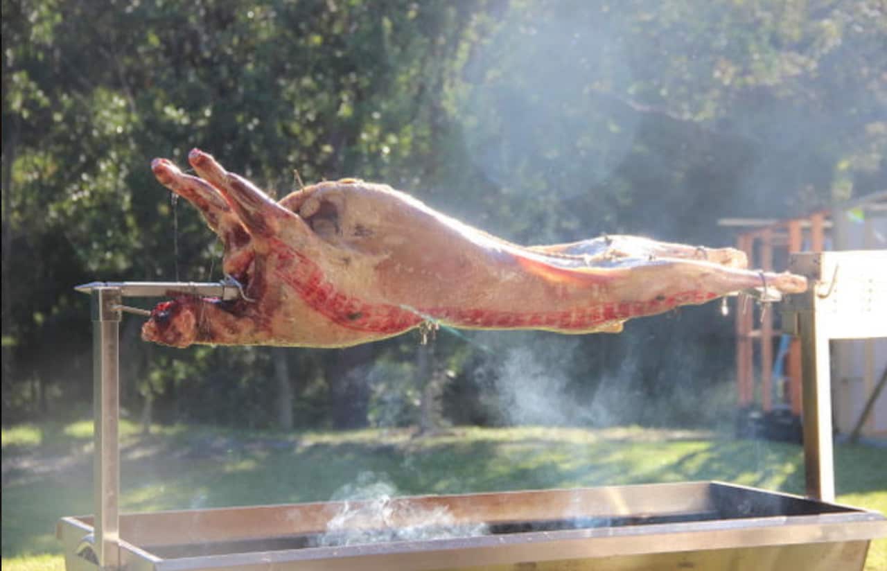 lamb on a spit
