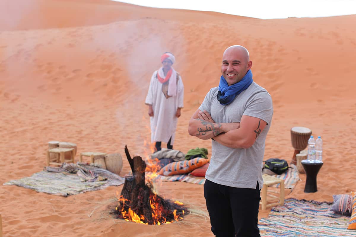 Shane Delia in Erg Shabbi desert camp, Episode 2