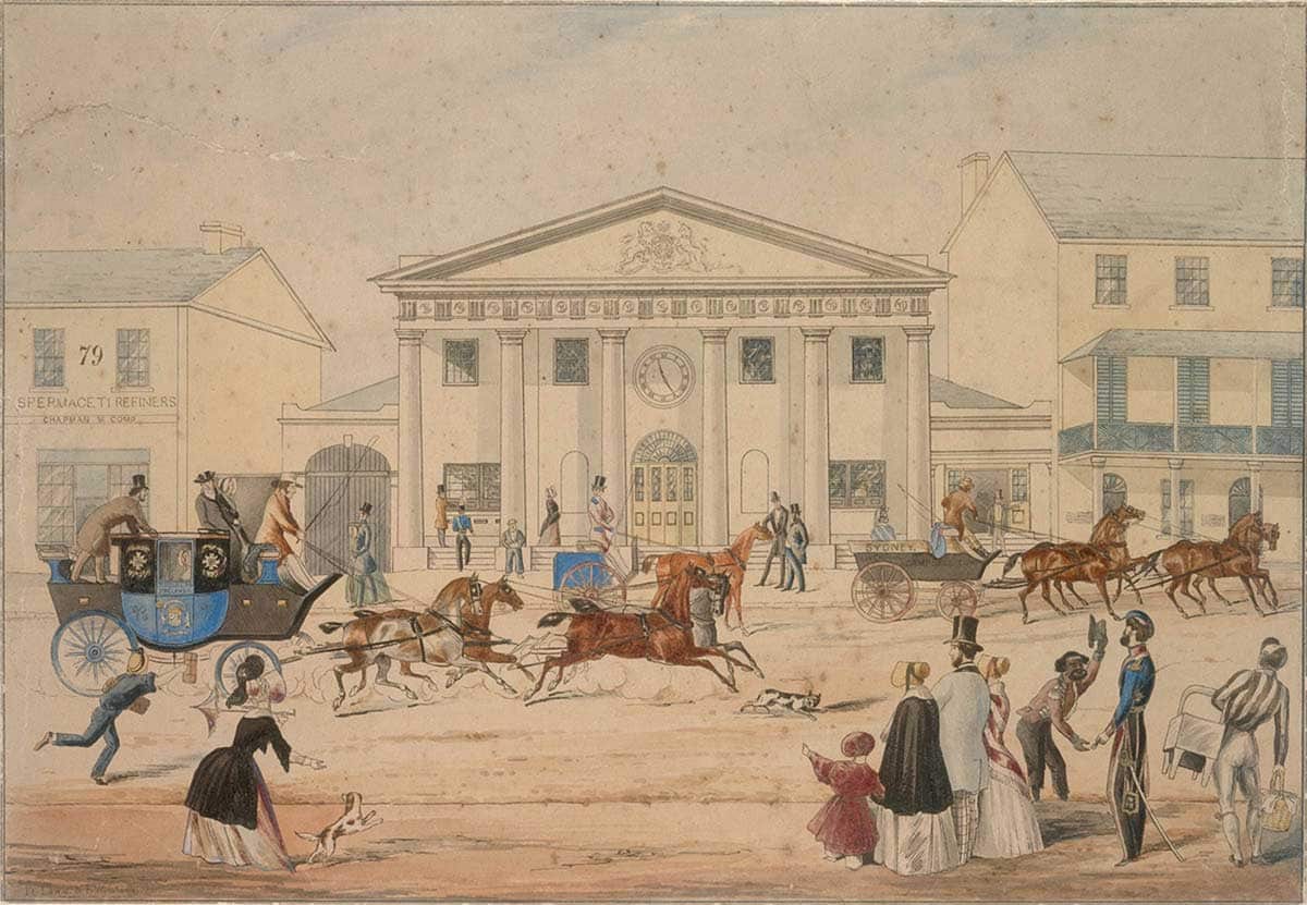 Impression of new George Street Post Office, 1846