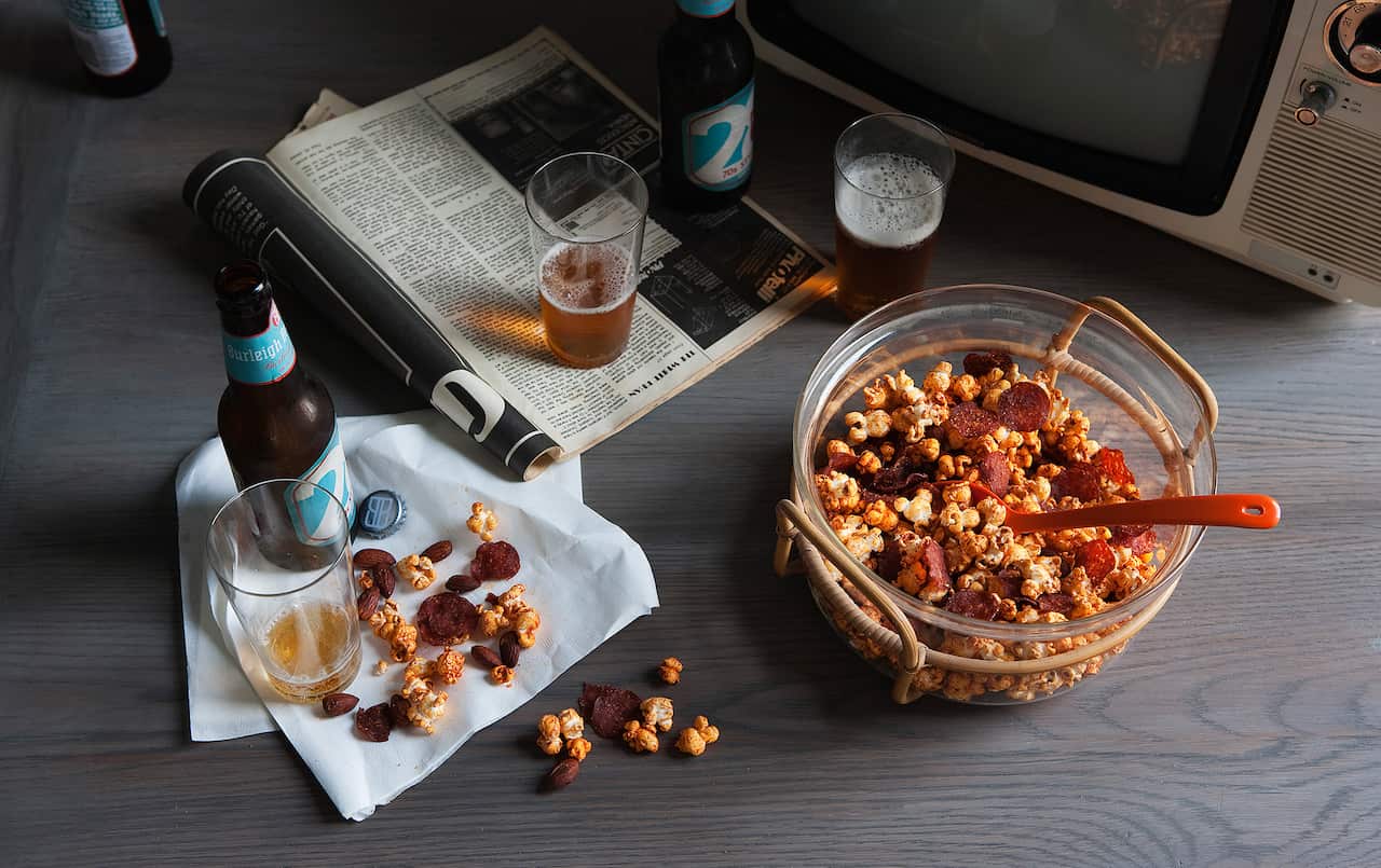 Smoky chilli and chorizo popcorn