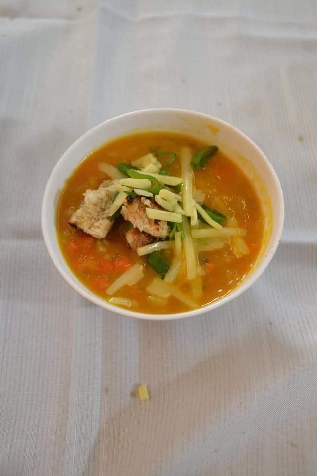 Spiced pumpkin and potato soup