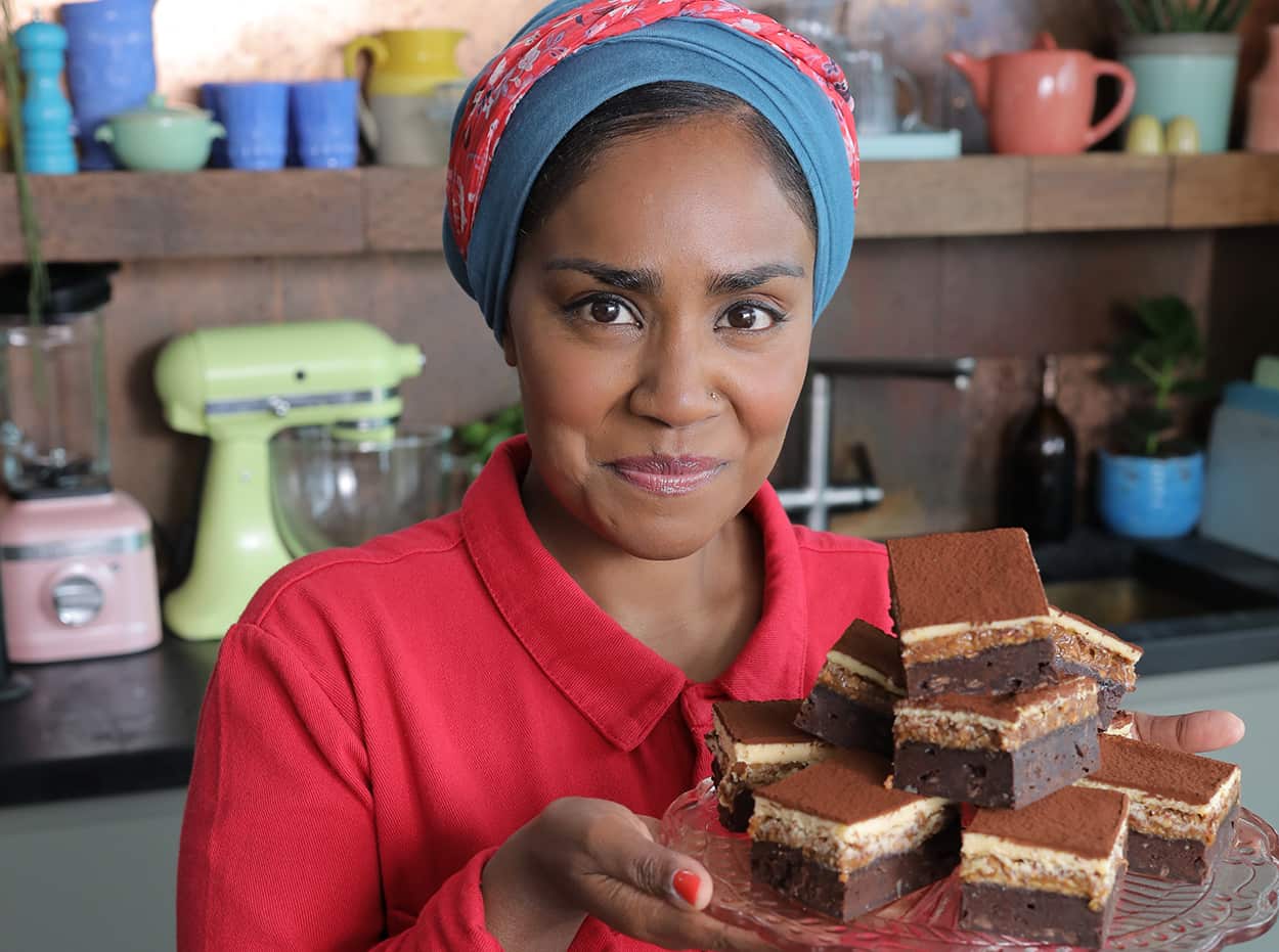 Nadiya Hussain with brownies