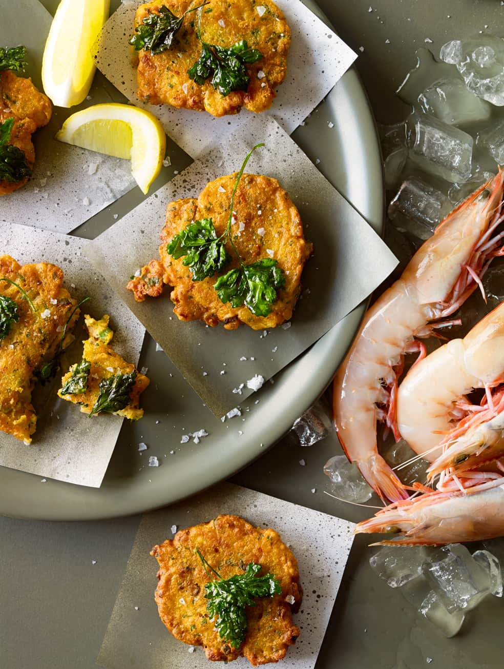 Spanish prawn fritters  (tortillitas de camarones)