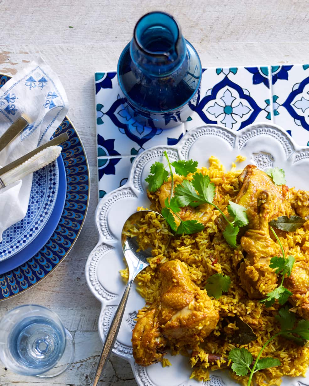 Spiced rice with chicken (dajaj machbous)