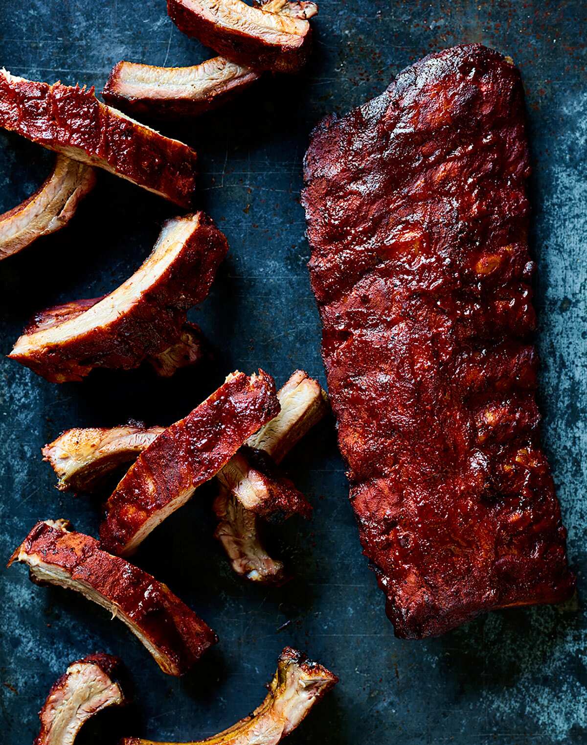 Spicy gochujang ribs