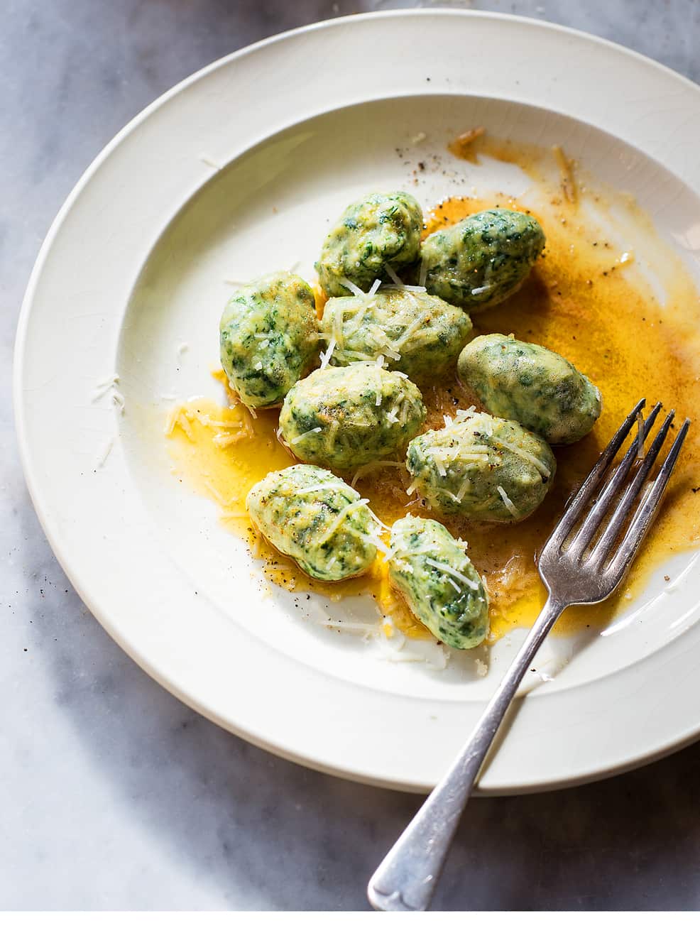 Spinach and ricotta gnocchi
