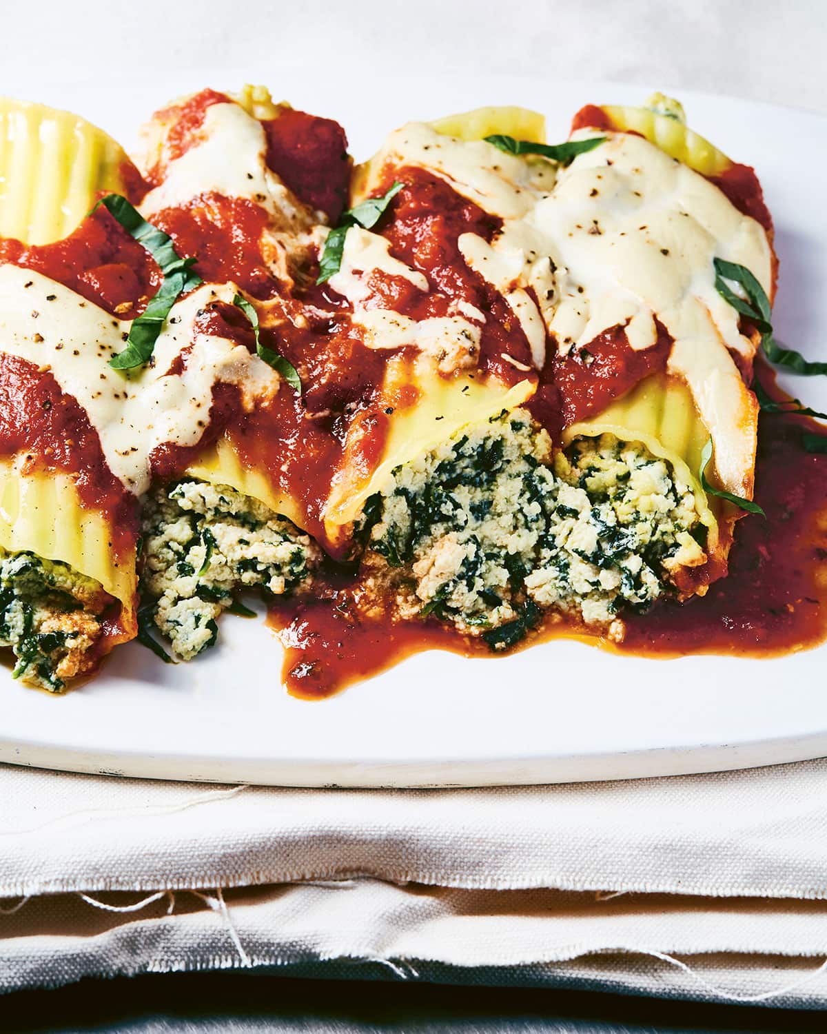 Spinach manicotti 