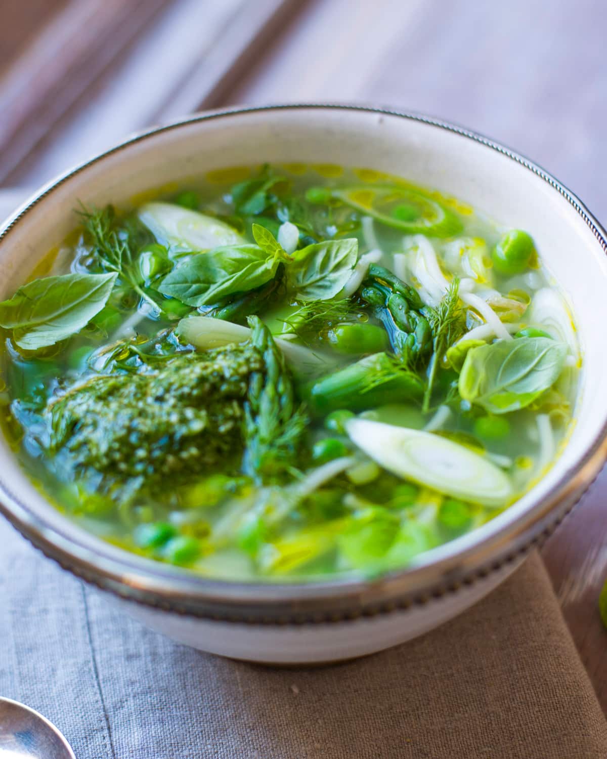 Spring vegetable minestrone