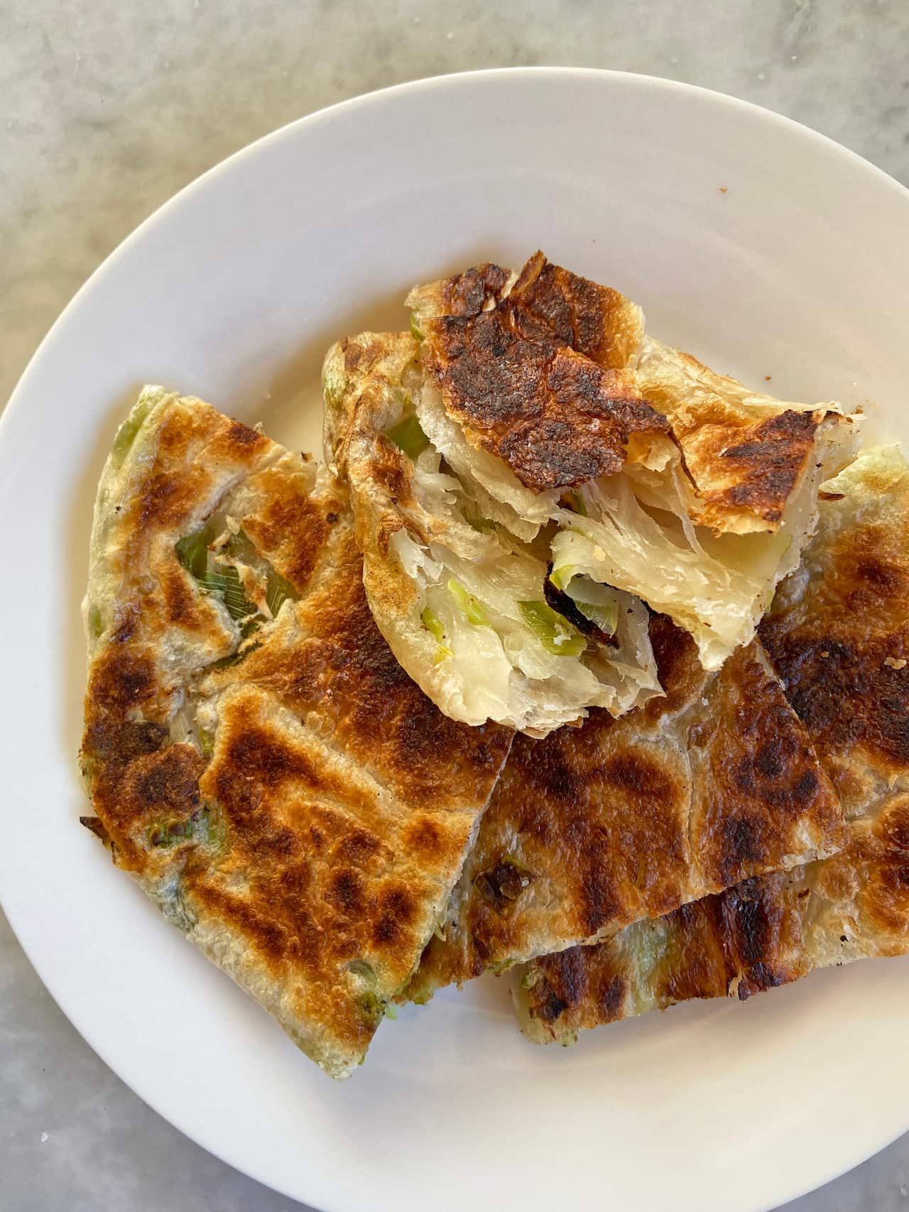 Spring onion pancake