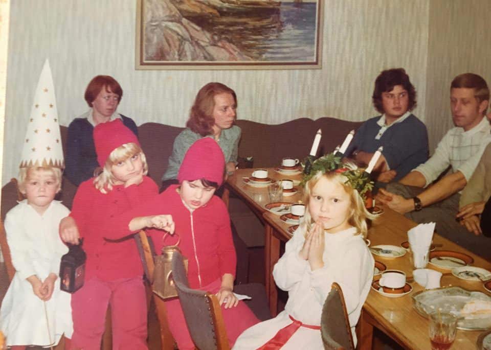 Ulrika Fong and her siblings on St Lucia's Day