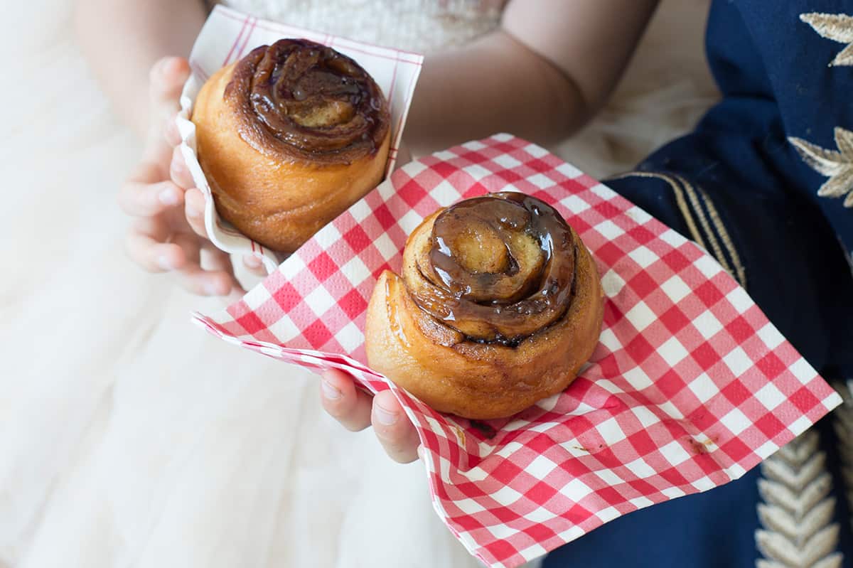 Sticky cinnamon chocolate scrolls