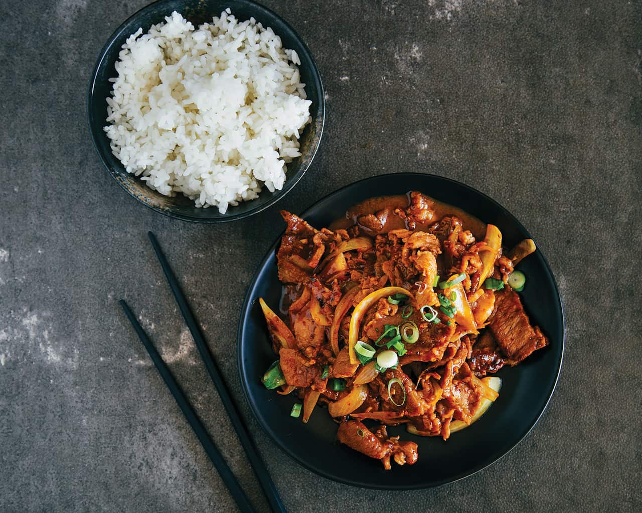 Stir-fried spicy pork