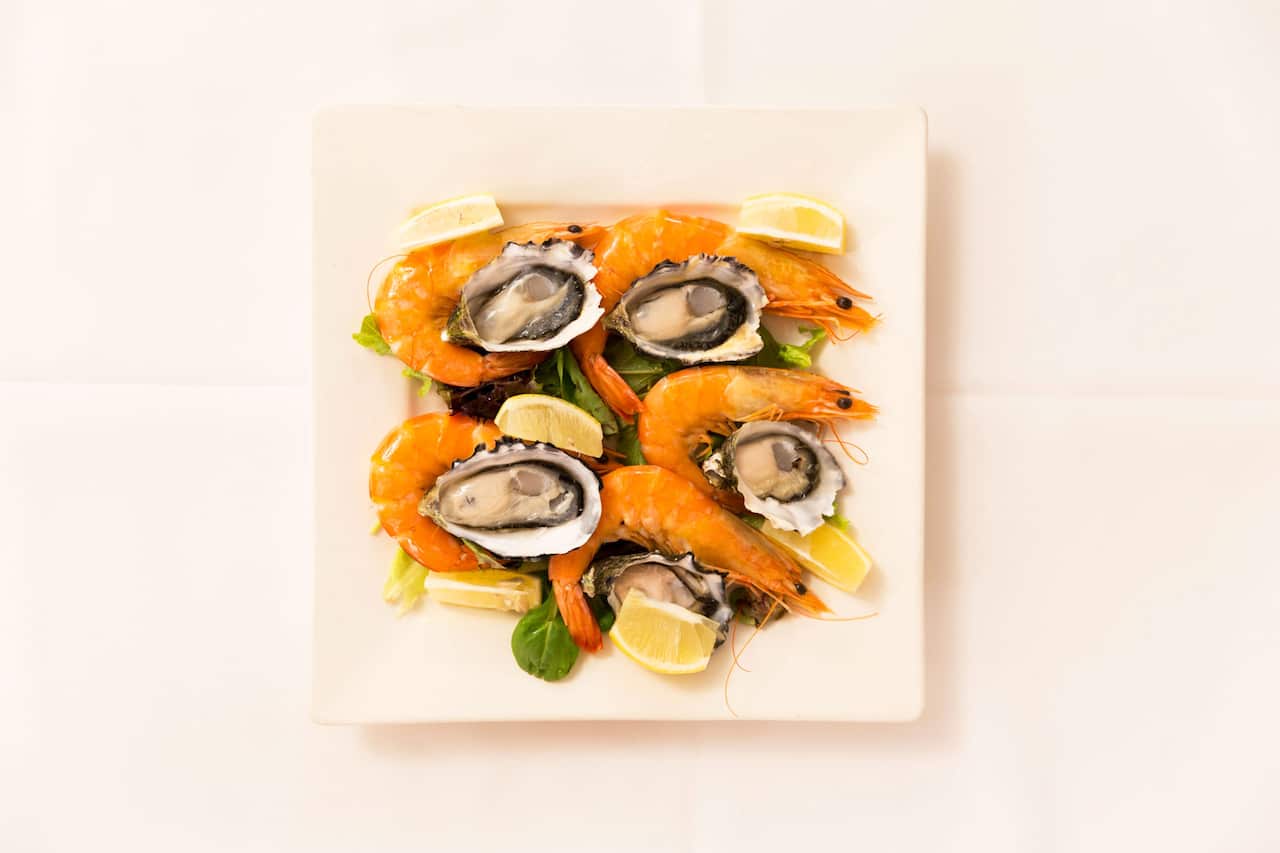 Even oysters are on the menu at St. Petersburg.