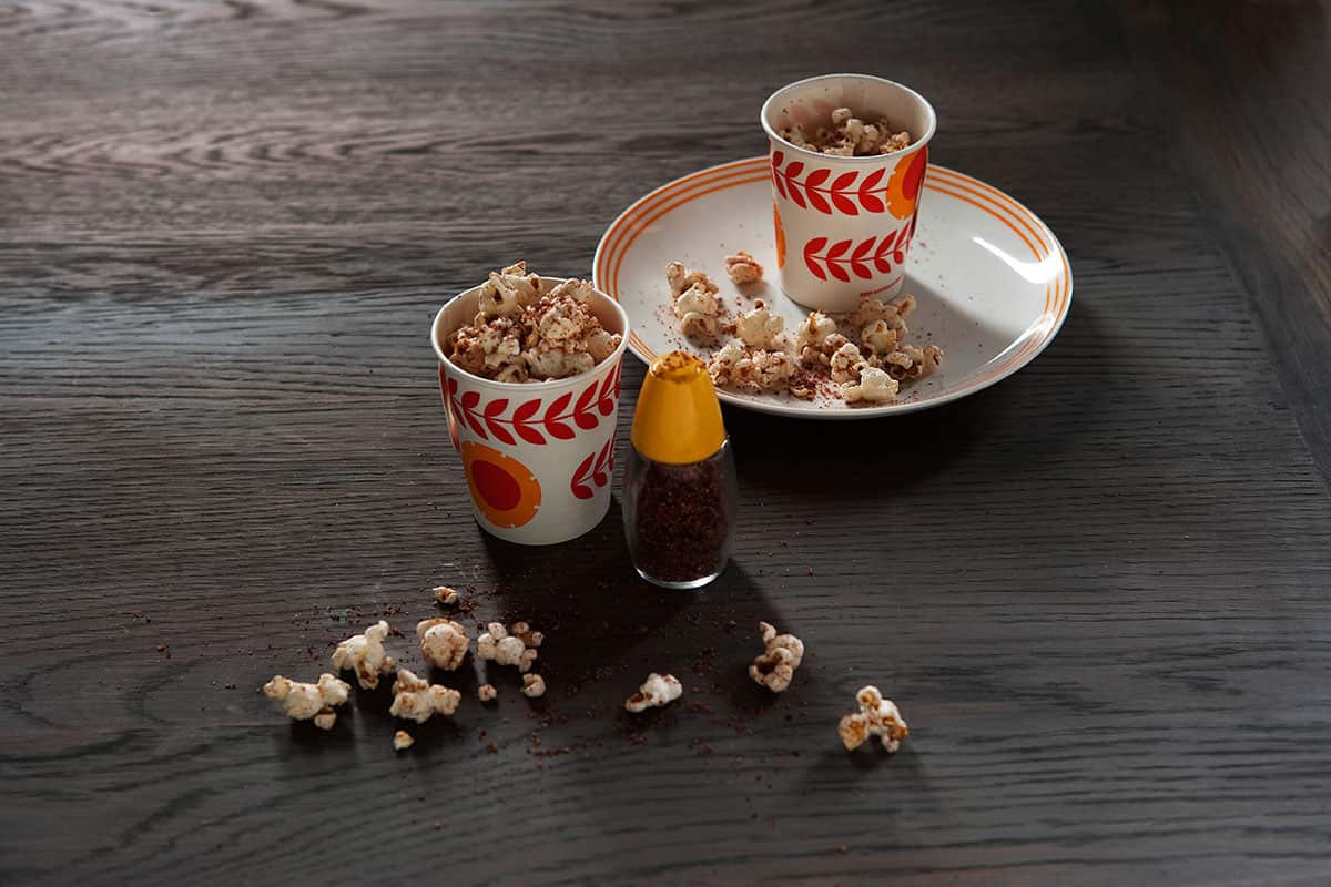 Sumac and shallot popcorn