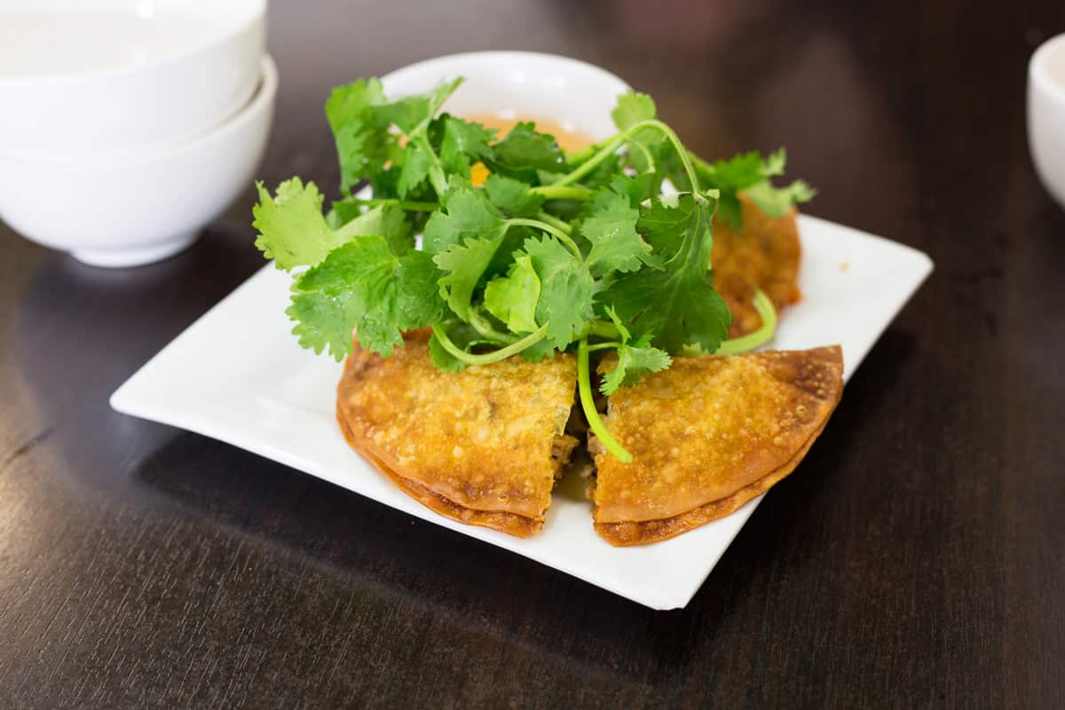 Crisp, golden banh goi at Xuan Banh Cuon.