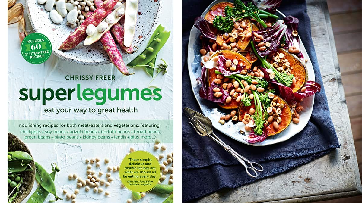 Superlegumes / Honey-roasted pumpkin, borlotti bean, broccolini and hazelnut salad