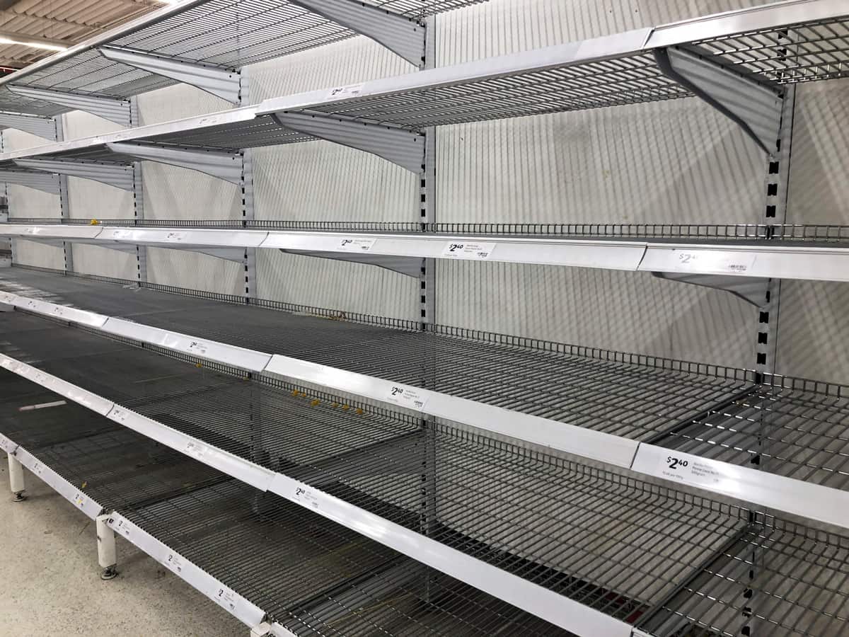 Empty shelves have become a familiar sight at supermarkets.