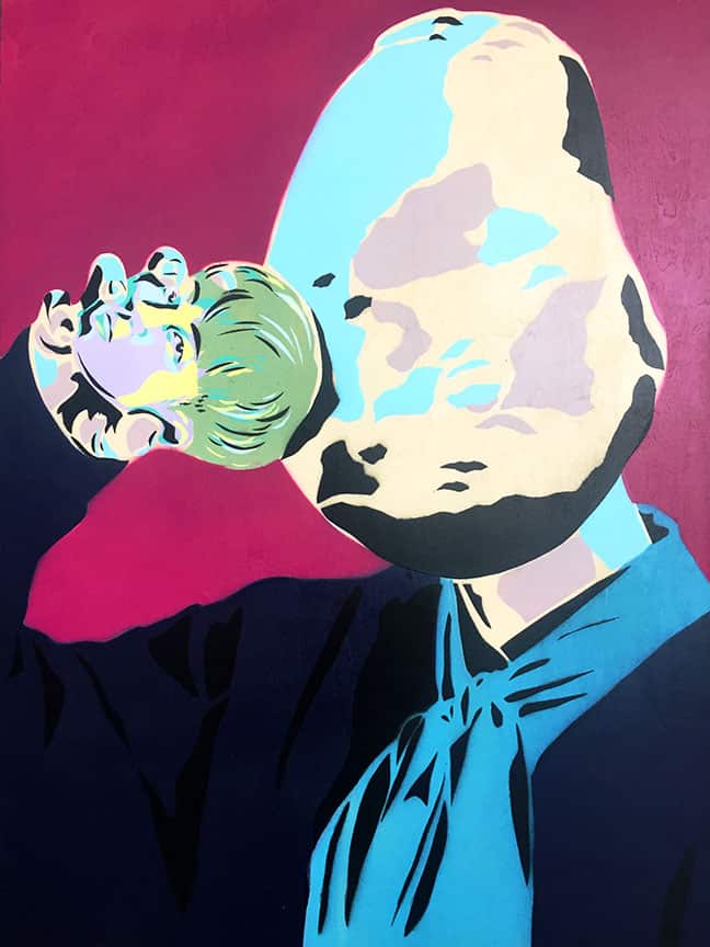 N.Flying's Yoo Hwe Seung does battle with a different kind of Mr Potatohead in Susie Kelly's work for the show.