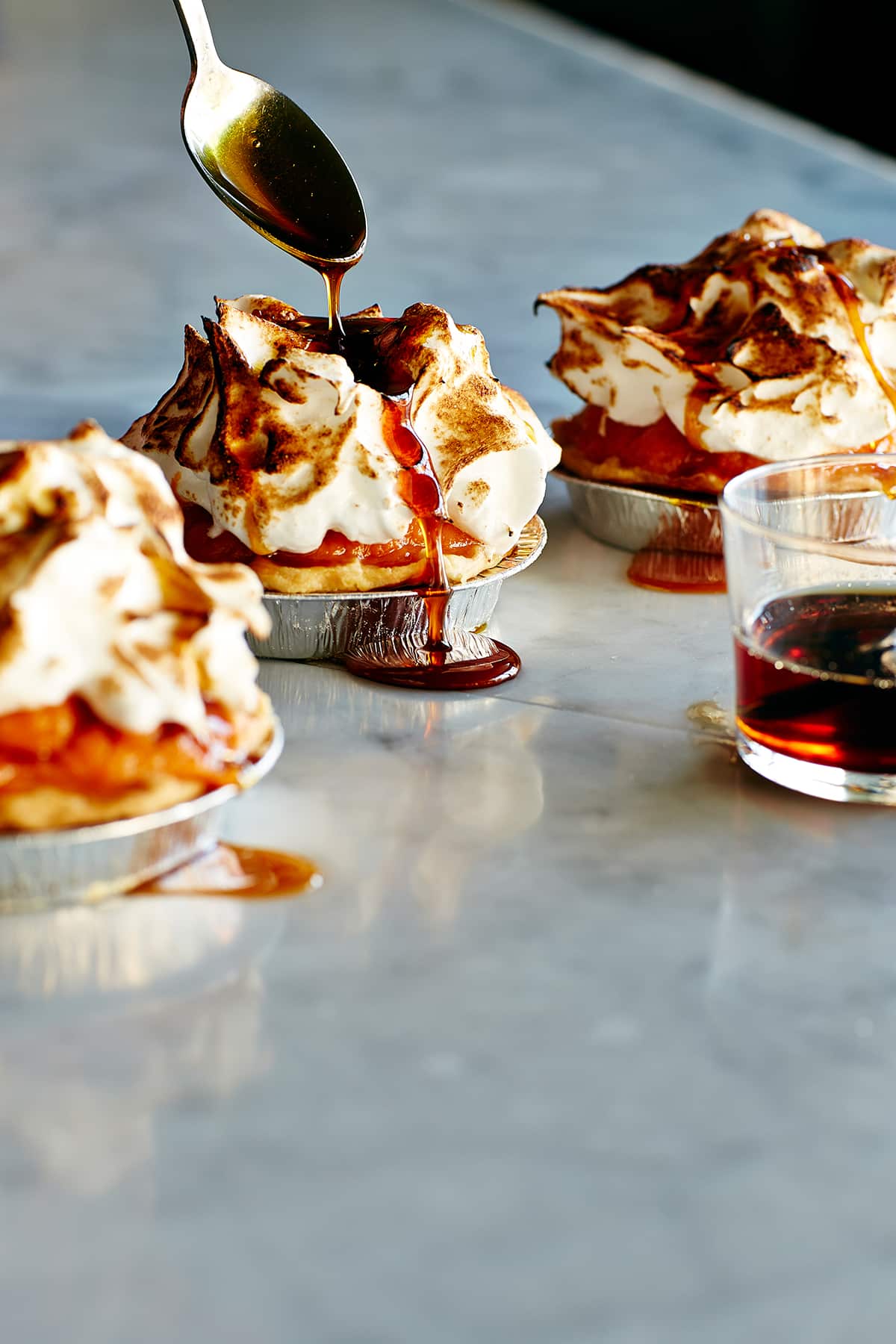 Sweet potato pies with marshmallow tops