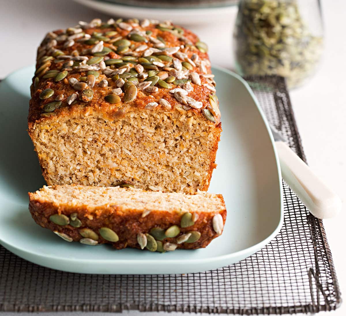 Gluten-free sweet potato, coconut & chai loaf